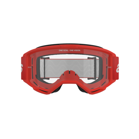 Alpinestars Vision 3 Wordmark Goggles (Clear Lens) - Red