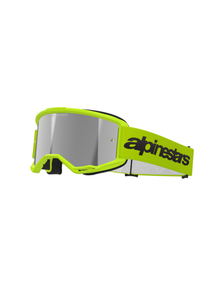 Alpinestars Vision 3 Wordmark Goggles Flou Yellow Mirror Silver