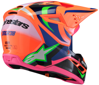 Alpinestars Youth Supertech M3 Deegan Helmet - Orange/Purple/Pink ECE06
