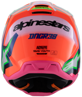 Alpinestars Youth Supertech M3 Deegan Helmet - Orange/Purple/Pink ECE06