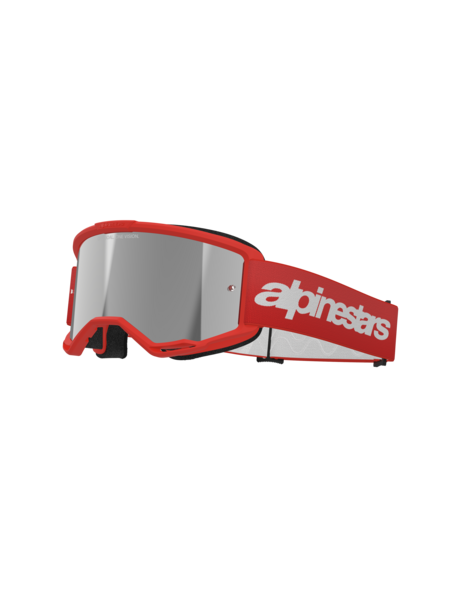 Alpinestars Vision 3 Wordmark Goggles Red Mirror Silver