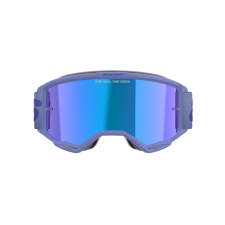 Alpinestars Vision 5 Wordmark Goggles (Blue Mirror Lens) - Purple
