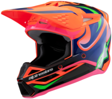 Alpinestars Youth Supertech M3 Deegan Helmet - Orange/Purple/Pink ECE06