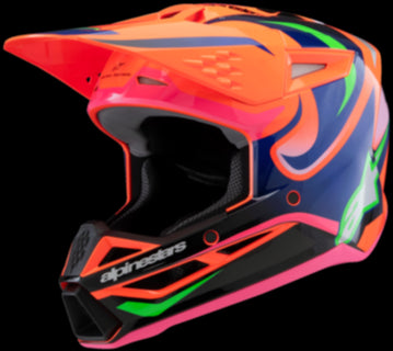 Alpinestars Youth Supertech M3 Deegan Helmet - Orange/Purple/Pink ECE06