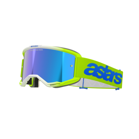 Alpinestars Vision 5 Blaze Goggles (Blue Mirror Lens) - Yellow/Blue