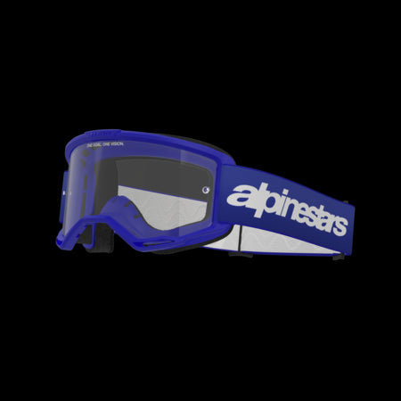 Alpinestars Vision 3 Wordmark Goggles (Clear Lens) - Blue
