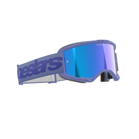 Alpinestars Vision 5 Wordmark Goggles (Blue Mirror Lens) - Purple