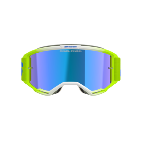 Alpinestars Vision 5 Blaze Goggles (Blue Mirror Lens) - Yellow/Blue