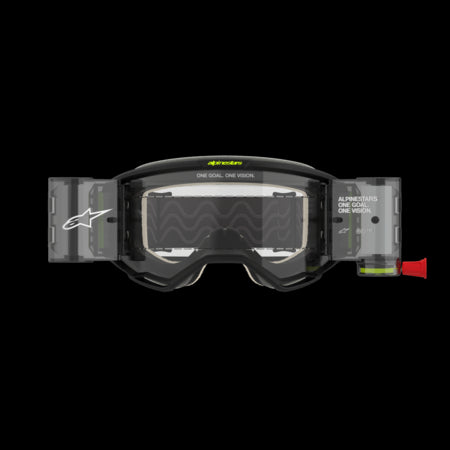 Alpinestars Vision 5 Hollow Roll-Off Goggles (Clear Lens) - Charcoal/Fluo Yellow