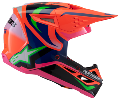 Alpinestars Youth Supertech M3 Deegan Helmet - Orange/Purple/Pink ECE06