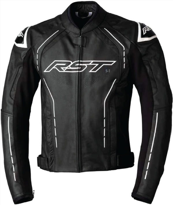 RST S-1 Leather CE Jacket - Black/White