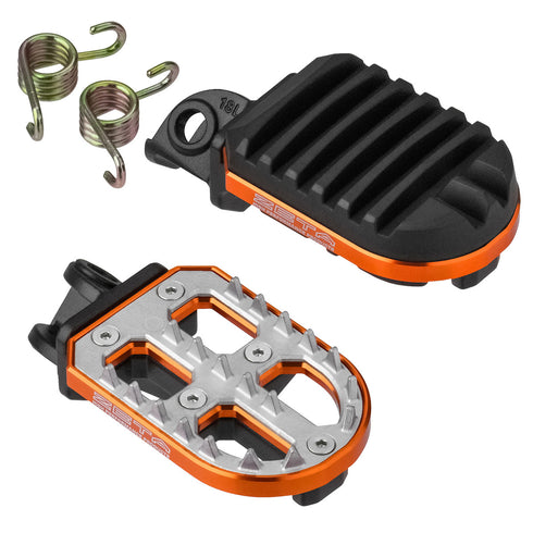 Zeta Racing Adventure Footpegs - KTM - Orange