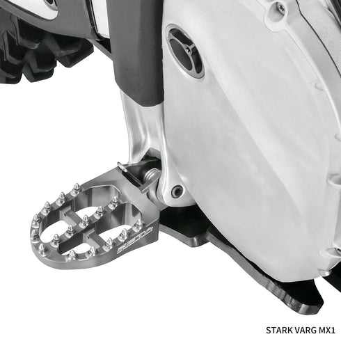 Zeta Racing Aluminium Footpegs - Stark Varg - Titanium Colour