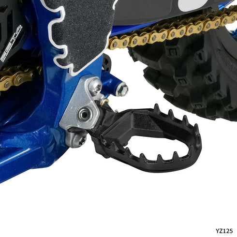 Zeta Racing Max Steel Footpegs 2-Stroke - Yamaha YZ - Black