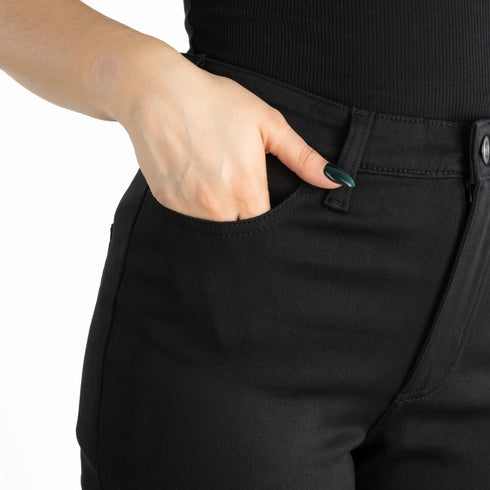 Oxford Ladies Super Jegging 3.0 Reinforced Stretch Denim Jeans - Black (Regular) — Motorcycle Gear (image 4 of 13)
