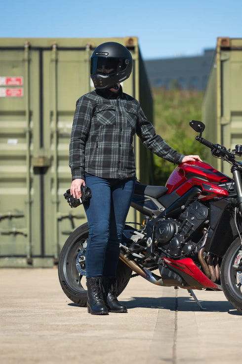 Oxford Ladies Super Jegging 3.0 Reinforced Stretch Denim Jeans - Indigo Blue (Regular) — Motorcycle Gear (image 10 of 13)