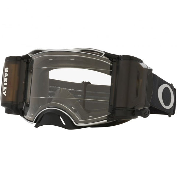 Oakley Airbrake MX Tuff Blocks Black Gun Metal with Clear Roll Off