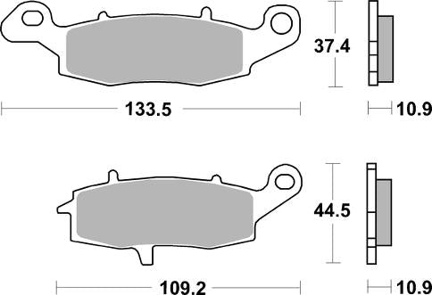 SBS FA231/2 Sinter Brake Pad - Rear