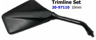 Motrix Trimline Universal Mirrors - Black