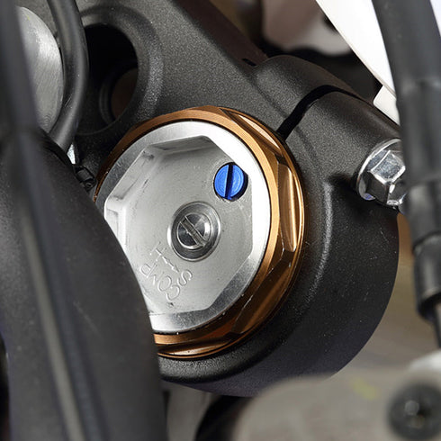 Zeta Front Fork Airvalve Cap Screw KYB / SHOWA Blue 2PCS