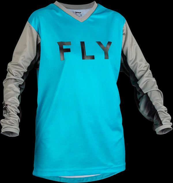 Fly Racing 2023 Ladies F-16 Jersey - Sky Blue/Grey