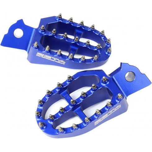 Zeta Aluminium Foot Pegs Yamaha YZF 250/450, YZ 125/250 - Blue