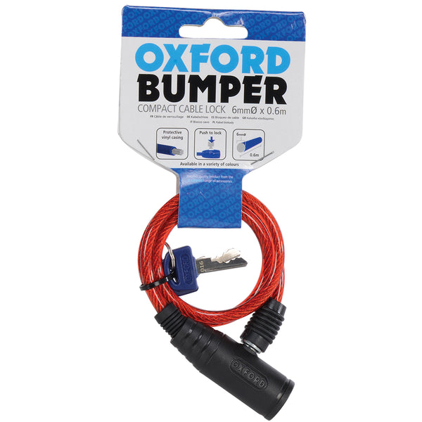 Oxford Bumper Cable Lock - Red