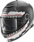 Shark Spartan Lorenzo Helmet - Black/White Matt KWA