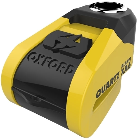 Oxford Quartz XA6 Alarm Disk Lock (6mm Pin) - Yellow/Black