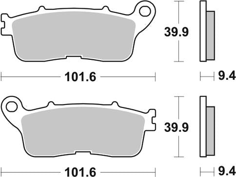 SBS FA636 LS Sinter Brake Pads - Rear (Honda)