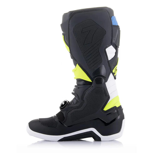 Alpinestars Tech 7 Boots Black/White/Blue/Yellow Flou