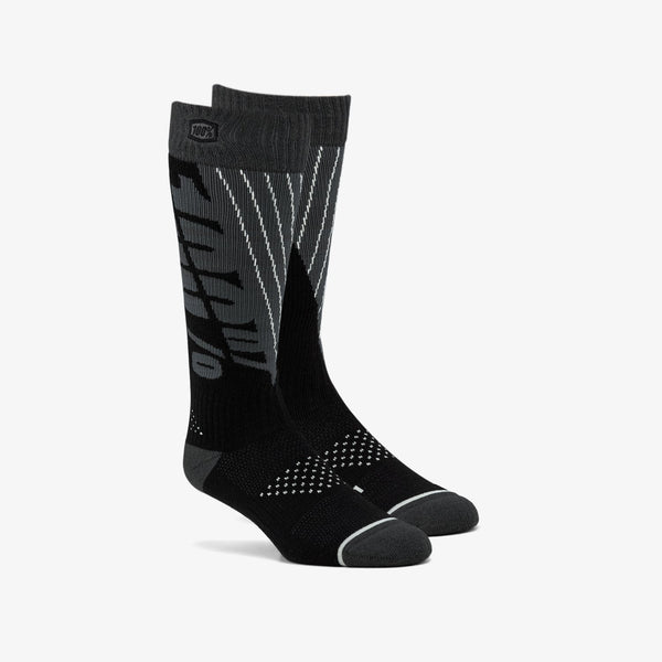 100% Torque Comfort Moto Socks - Black/Grey