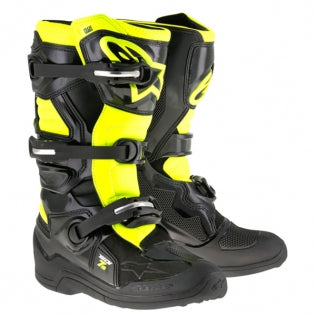 Alpinestars Tech 7S Youth Boots - Black/Yellow Fluo