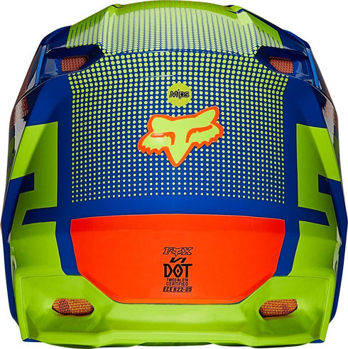 Fox Racing Youth V1 Oktiv ECE Helmet - Fluorescent Blue