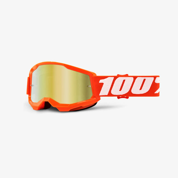 100% Strata 2 Goggle Junior Orange - Gold Mirror Lens