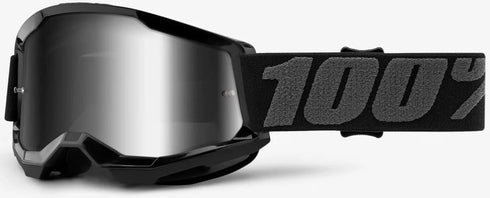 100% Strata 2 Goggle Junior Black - Silver Mirror Lens