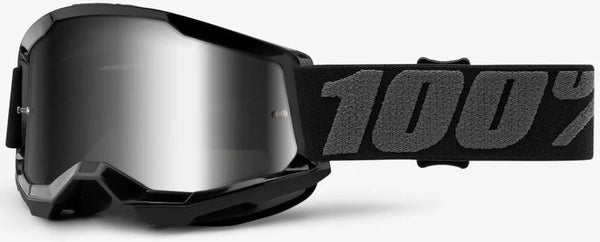 100% Strata 2 Goggle Junior Black - Silver Mirror Lens