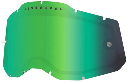 100% Racecraft 2/Accuri 2/Strata 2 Replacement Lens - Green Mirror