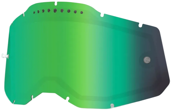 100% Racecraft 2/Accuri 2/Strata 2 Replacement Lens - Green Mirror