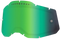 100% Racecraft 2/Accuri 2/Strata 2 Replacement Lens - Green Mirror