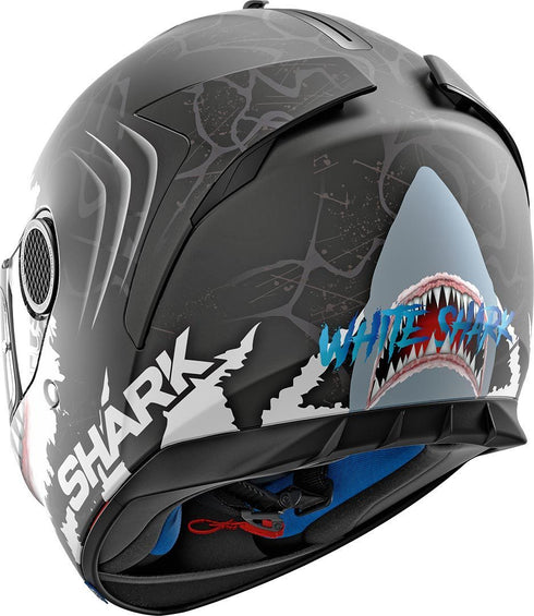 Shark Spartan Lorenzo Helmet - Black/White Matt KWA
