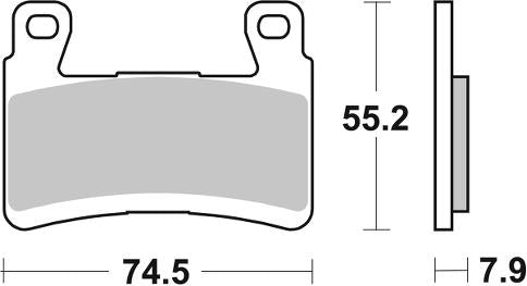 SBS FA296 Sintered Street Brake Pads - Front 894HS