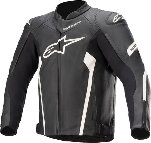 Alpinestars Faster V2 Leather Jacket - Black/White