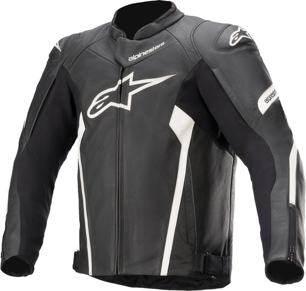 Alpinestars Faster V2 Leather Jacket - Black/White