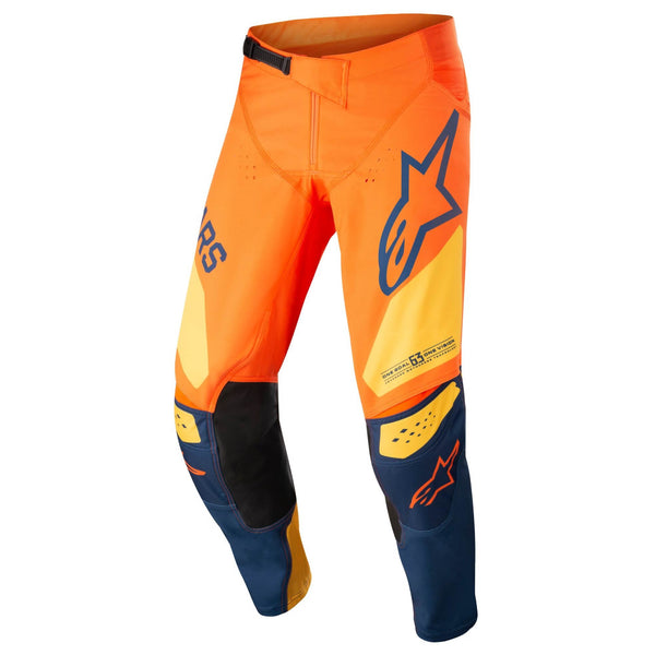 Alpinestars 2022 Youth Racer Factory Pants Orange/Dark Blue/Warm Yellow