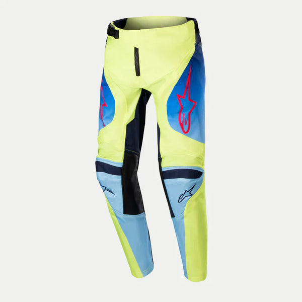 Alpinestars 2024 Youth Racer Hoen Pants Yellow Flou/Blue/Night Navy