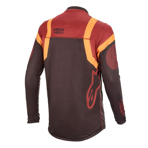 Alpinestars 2020 Racer Tech Flagship Jersey - Black/Bordeaux/Orange
