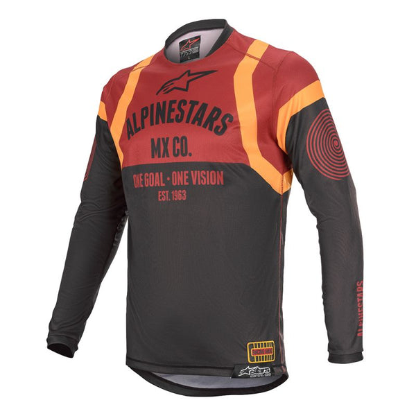 Alpinestars Racer Tech Flagship 20 Jersey-Black/Bordeaux/Orange