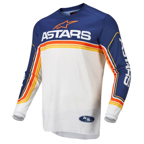Alpinestars 2022 Fluid Speed Jersey - Dark Blue/Off-White/Orange