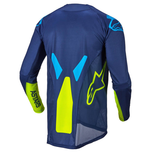 Alpinestars 2022 Youth Racer Factory Jersey - Dark Blue/Yellow Fluo/Neon Blue